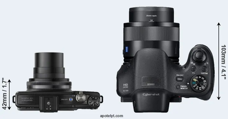 Compare XZ-1 versus HX350 top