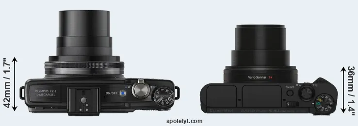 Compare XZ-1 versus HX80 top