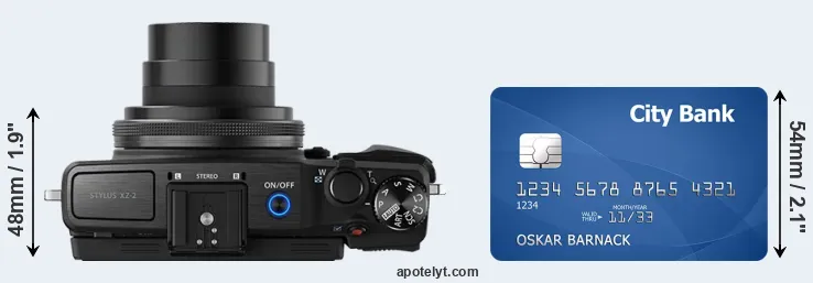 XZ-2 versus credit card top view