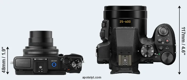 Compare XZ-2 versus FZ330 top