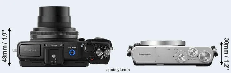 Compare XZ-2 versus GM1 top