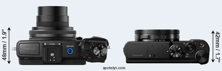 Compare XZ-2 versus LX15 top