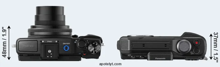 Compare XZ-2 versus TS7 top