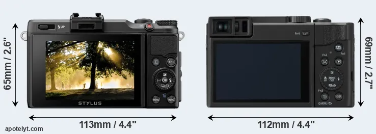 Comparison XZ-2 or ZS80 rear