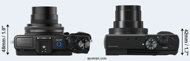 Compare XZ-2 versus ZS80 top