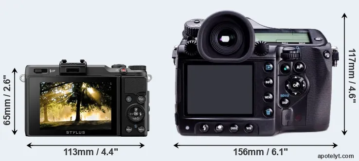 Comparison XZ-2 or 645D rear