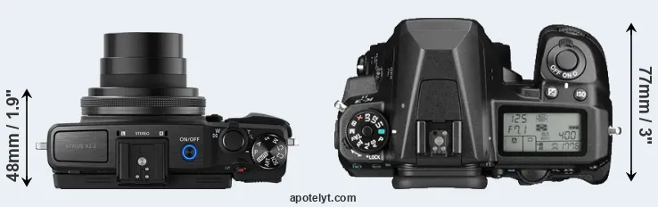 Compare XZ-2 versus K-3 II top