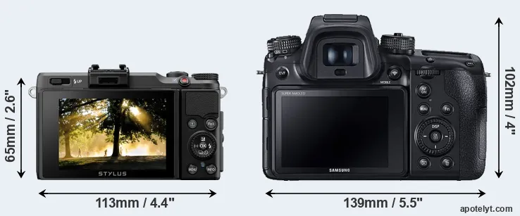 Comparison XZ-2 or NX1 rear