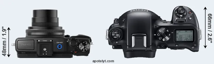 Compare XZ-2 versus NX1 top