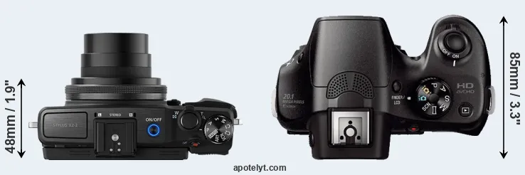Compare XZ-2 versus A3000 top
