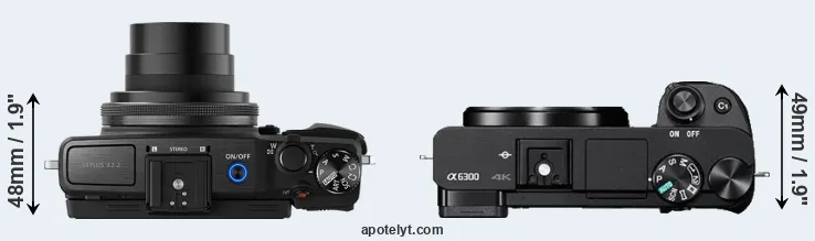 Compare XZ-2 versus A6300 top