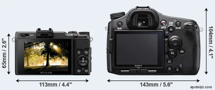 Comparison XZ-2 or A77 II rear