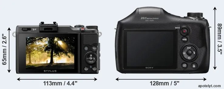 Comparison XZ-2 or H300 rear