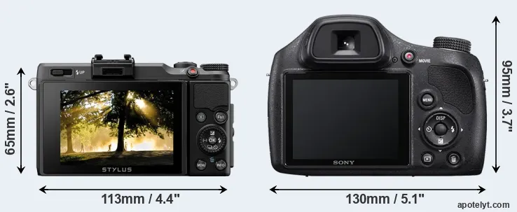 Comparison XZ-2 or H400 rear