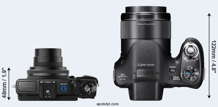 Compare XZ-2 versus H400 top