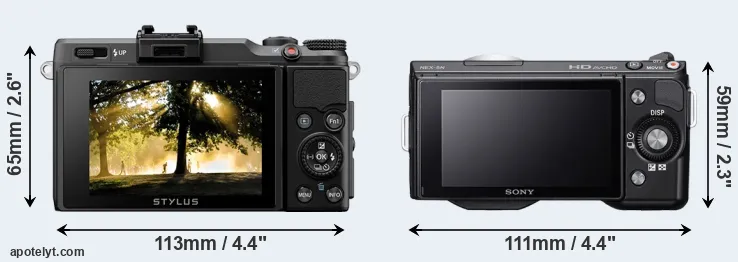Comparison XZ-2 or NEX-5N rear