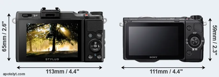 Comparison XZ-2 or NEX-5R rear