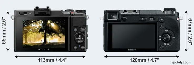 Comparison XZ-2 or NEX-6 rear