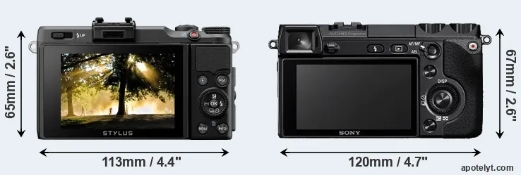 Comparison XZ-2 or NEX-7 rear