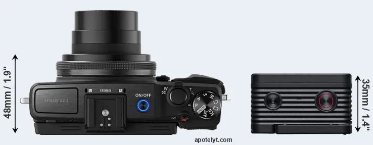 Compare XZ-2 versus RX0 II top