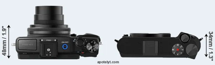 Compare XZ-2 versus M1 top