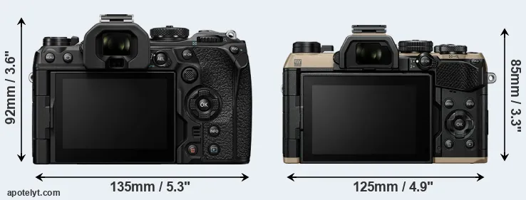 Comparison OM-1 II or OM-5 II rear