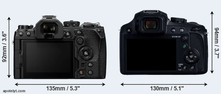 Comparison OM-1 II or FZ82D rear