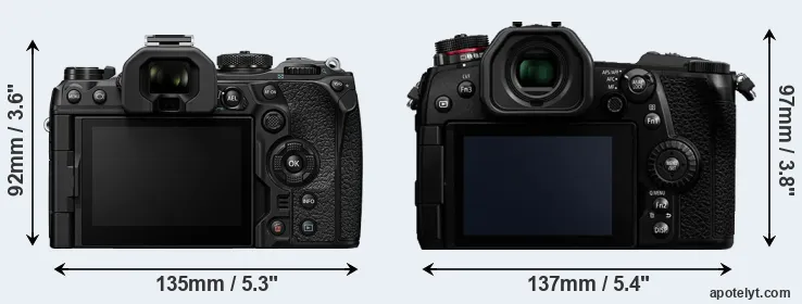 Comparison OM-1 II or G9 rear