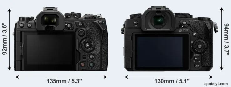 Comparison OM-1 II or G90 rear