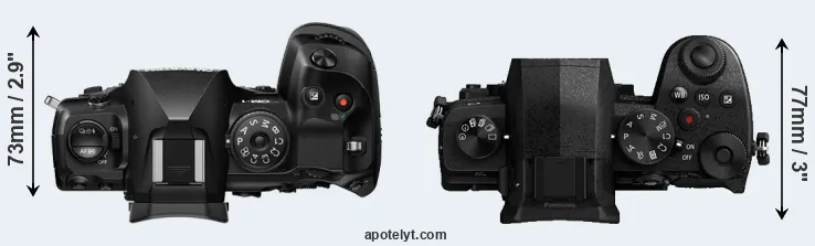 Compare OM-1 II versus G90 top