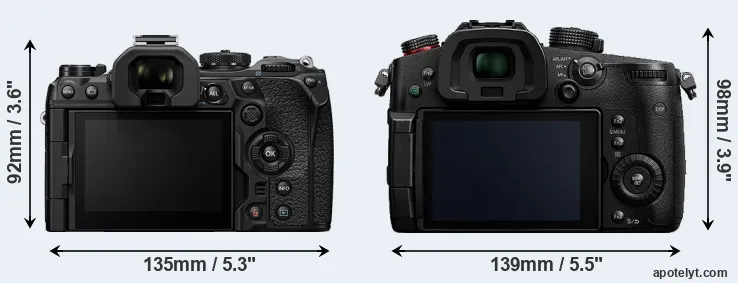 Comparison OM-1 II or GH5s rear