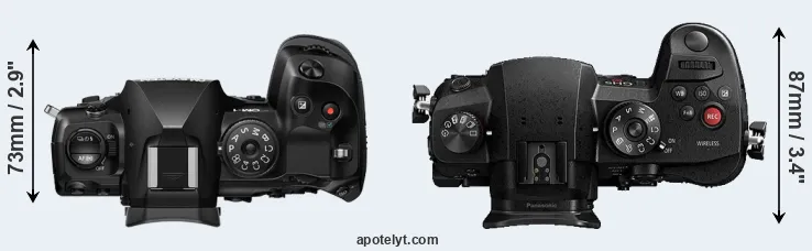 Compare OM-1 II versus GH5s top