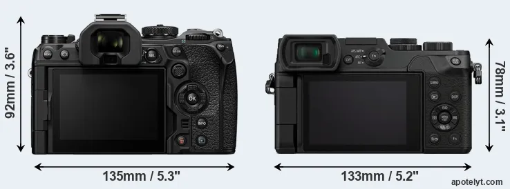 Comparison OM-1 II or GX8 rear