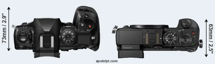 Compare OM-1 II versus GX8 top