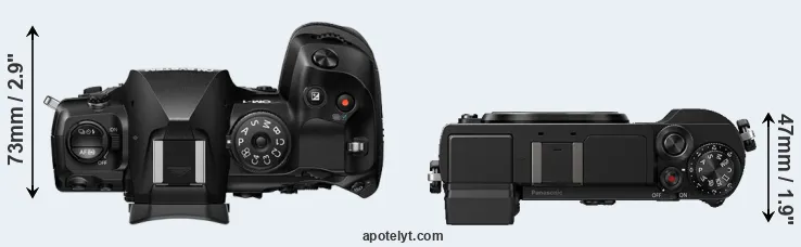 Compare OM-1 II versus GX9 top