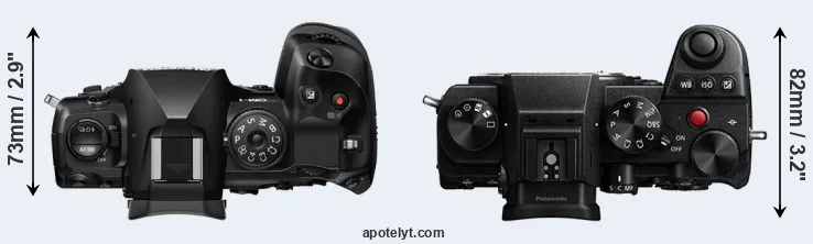 Compare OM-1 II versus S5 top