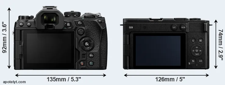 Comparison OM-1 II or S9 rear