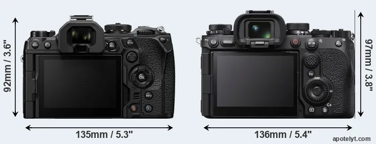 Comparison OM-1 II or A1 II rear