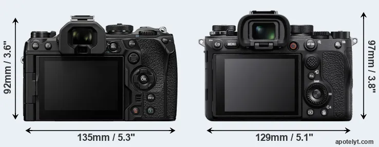 Comparison OM-1 II or A1 rear