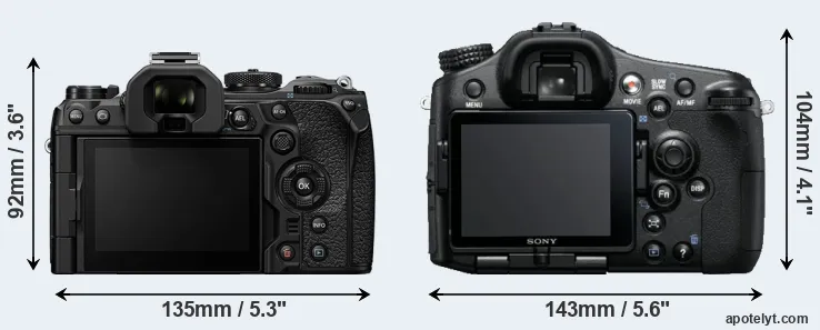 Comparison OM-1 II or A77 rear