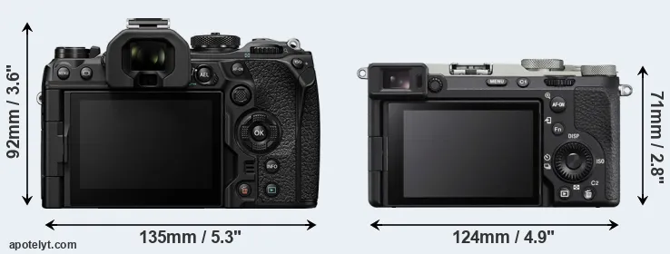Comparison OM-1 II or A7C R rear