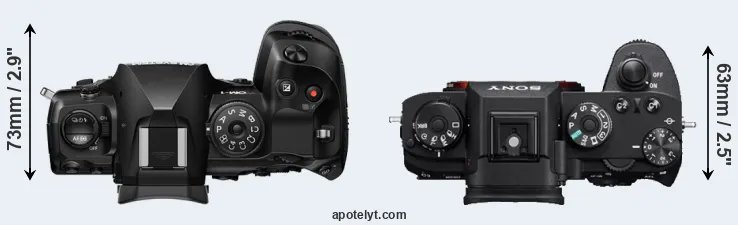 Compare OM-1 II versus A9 top