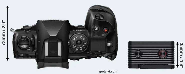 Compare OM-1 II versus RX0 II top