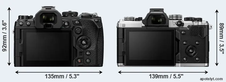 Comparison OM-1 or OM-3 rear