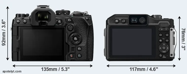 Comparison OM-1 or FT7 rear