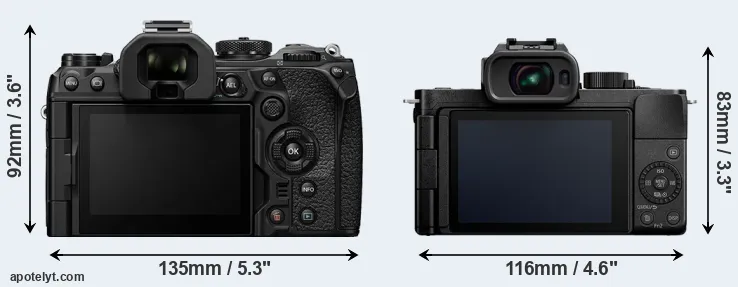 Comparison OM-1 or G110 rear
