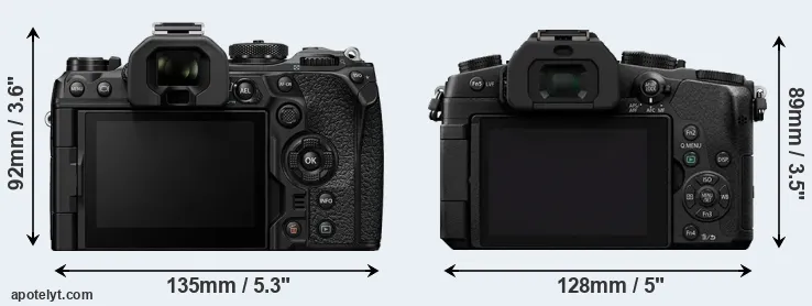 Comparison OM-1 or G85 rear