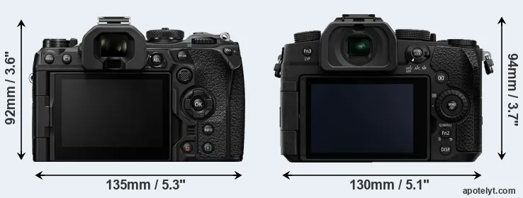 Comparison OM-1 or G95 rear