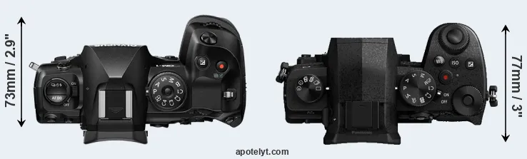 Compare OM-1 versus G95 top