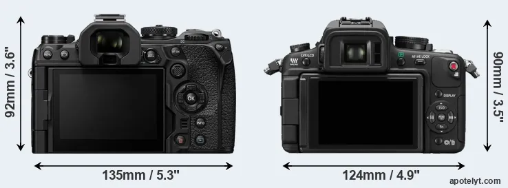 Comparison OM-1 or GH1 rear